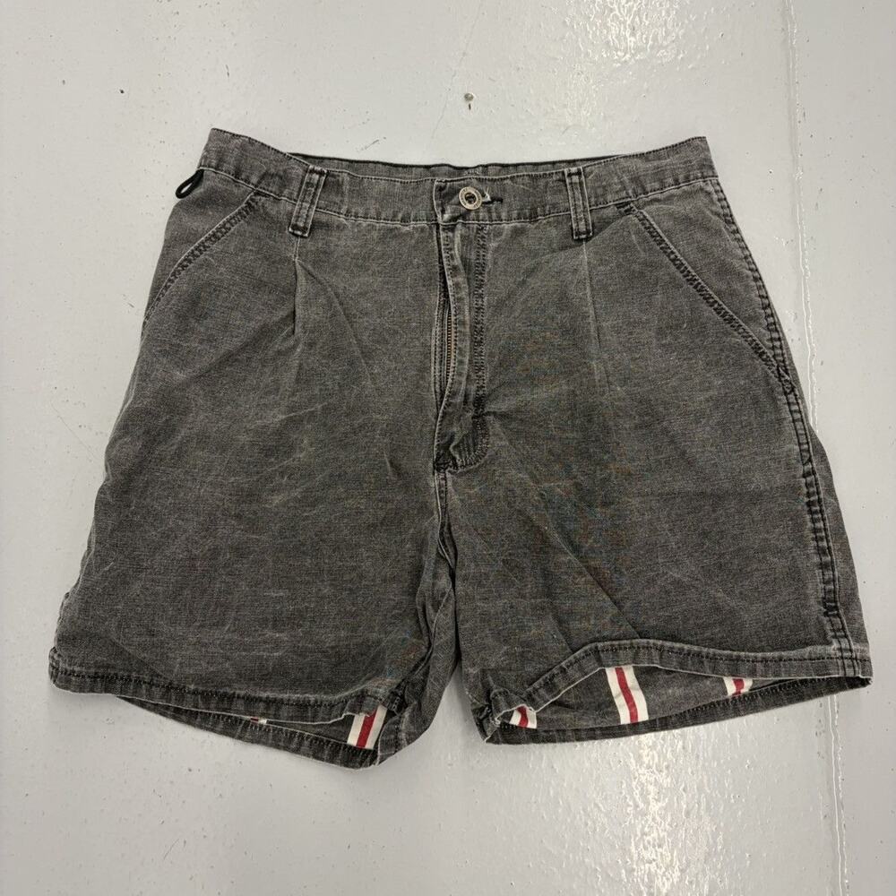 Vintage 70s Wrangler Black Pleated Cotton Shorts 31x5